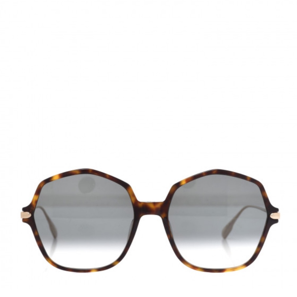 Christian Dior oversized Tortoise Shell Sunglasses with blue grey gradient
